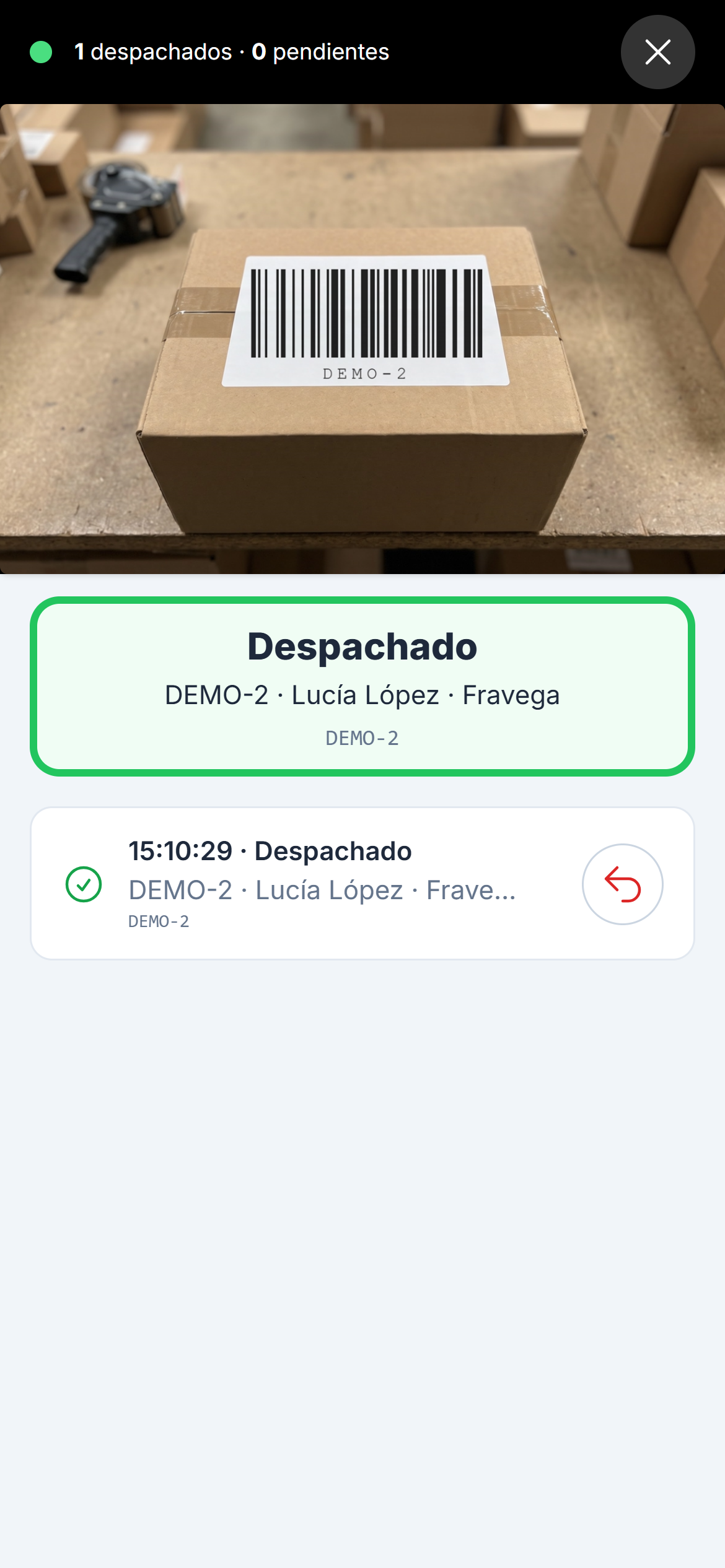 En el celular: la cámara lee la etiqueta y la venta queda despachada